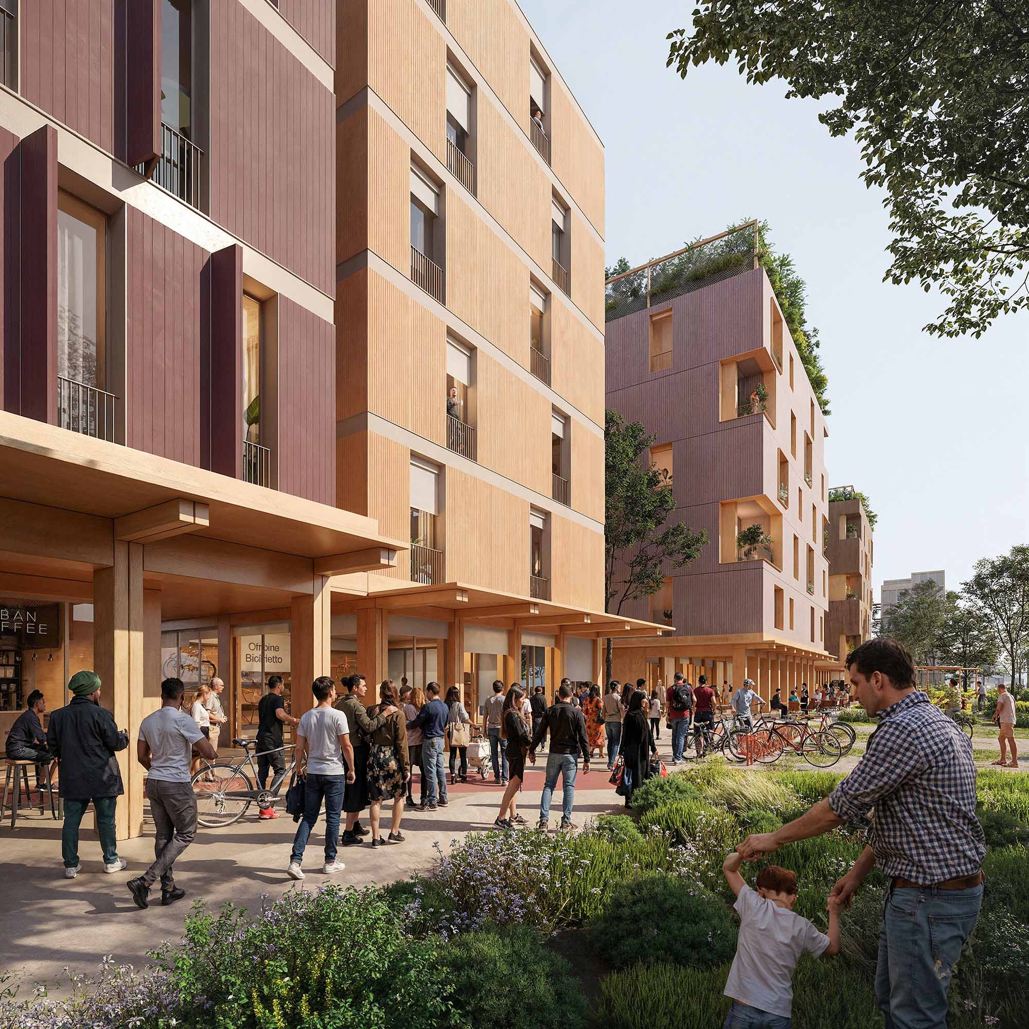 A sustainable district that redefines the concept of social housing in the heart of Bologna