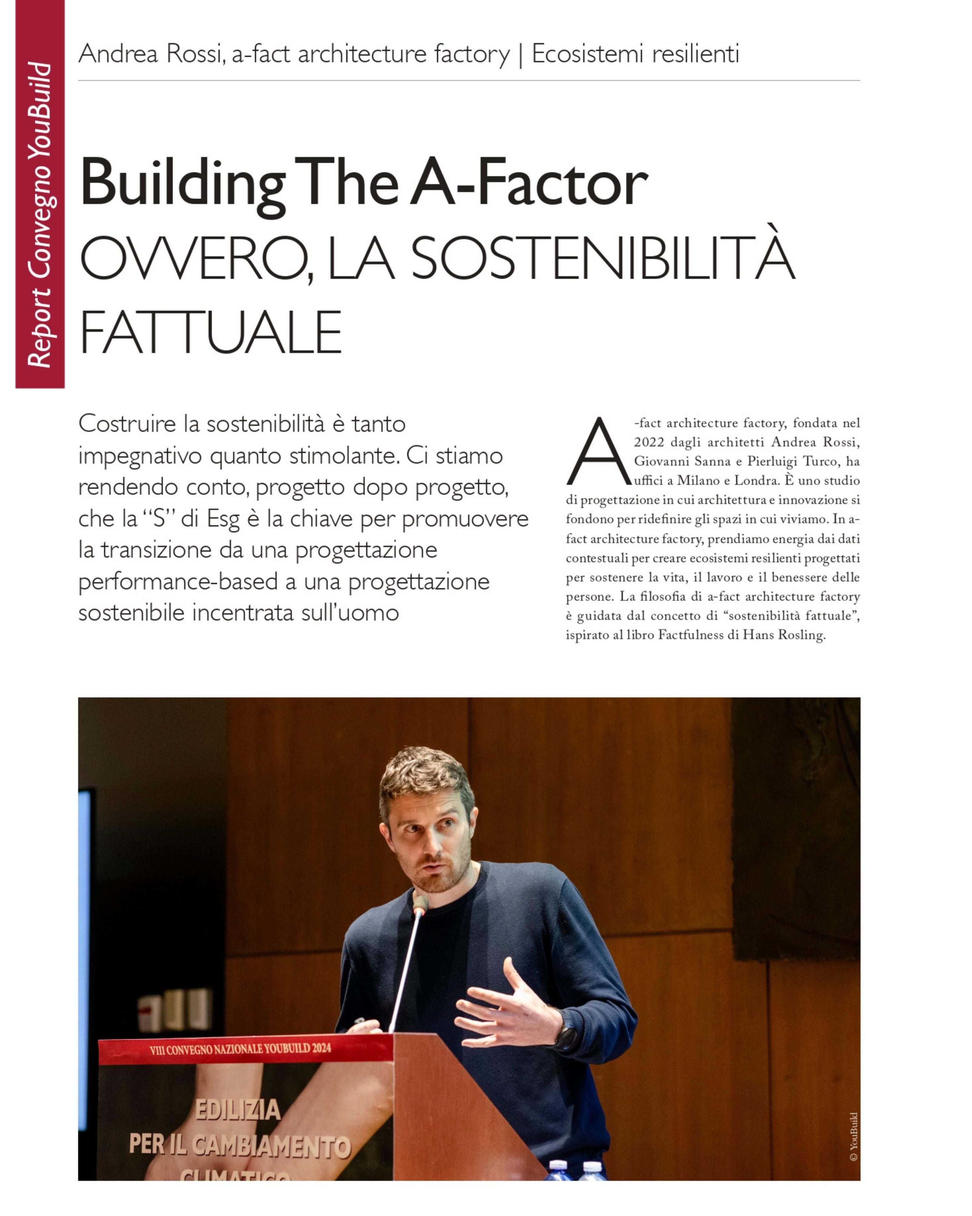 La sostenibilità fattuale come metodo progettuale: l’intervista ad Andrea Rossi su YouBuild